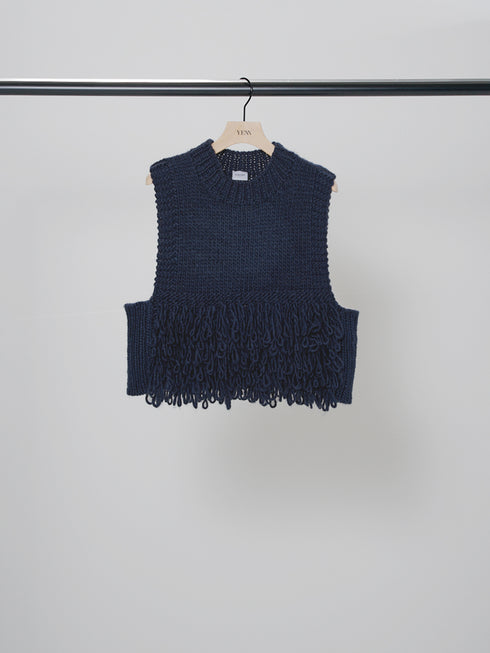 LOOP HAND KNIT VEST / Y244-98110
